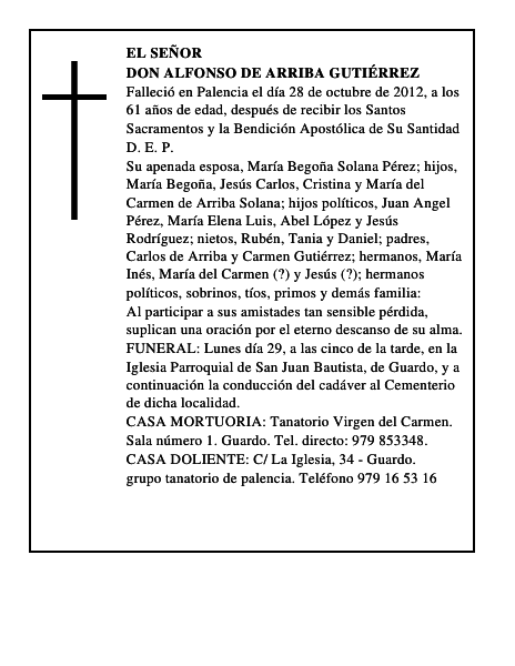 Don Alfonso de Arriba Gutiérrez