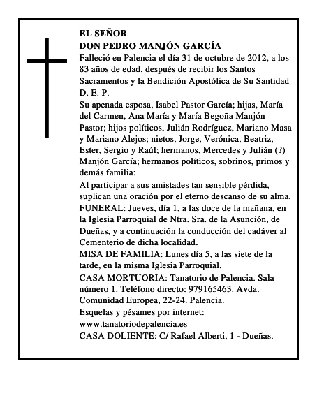 Don Pedro Manjón García