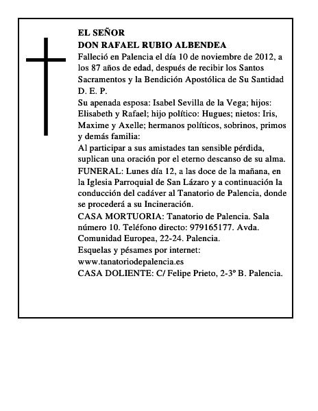 Don Rafael Rubio Albendea
