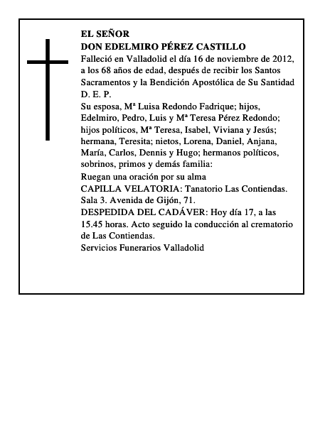Don Edelmiro Pérez Castillo