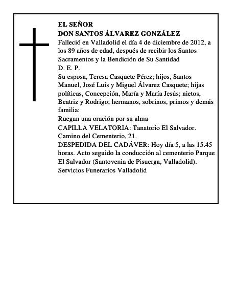 Don Santos Álvarez González