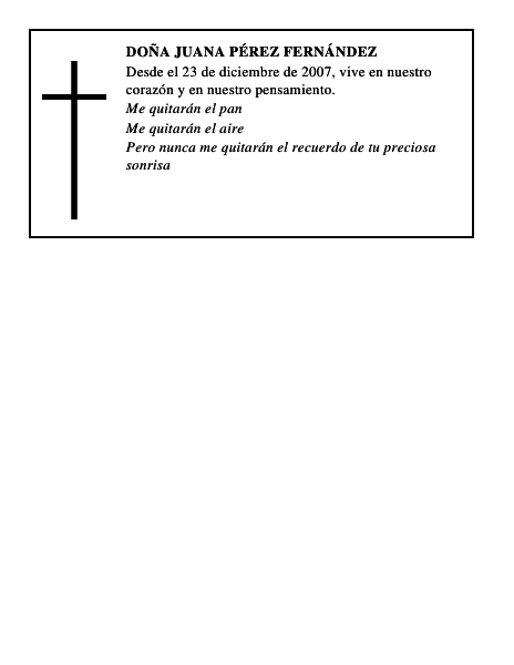 Doña Juana Pérez Fernández