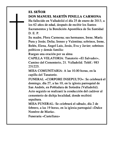 Don Manuel Martín Pinilla Carmona