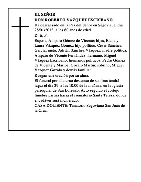 Don Roberto Vázquez Escribano