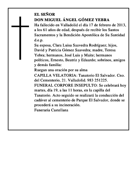 Don Miguel Ángel Gómez Yebra