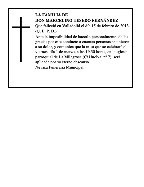 Don Marcelino Tesedo Fernández
