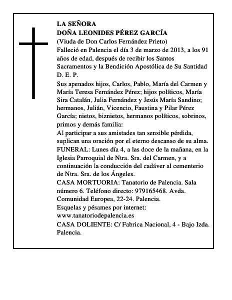 Doña Leonides Pérez García