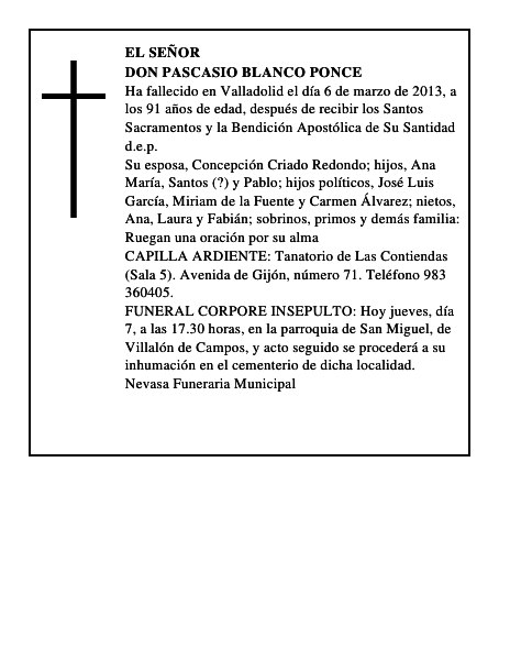 Don Pascasio Blanco Ponce
