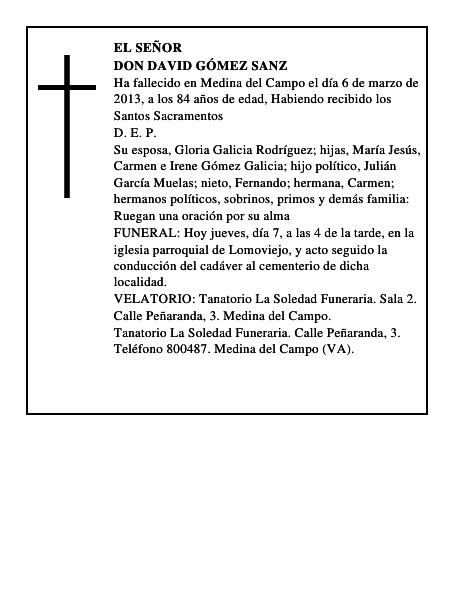 Don David Gómez Sanz