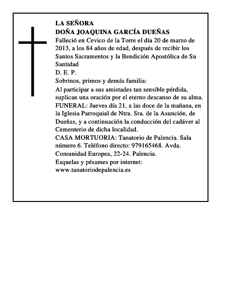 Doña Joaquina García Dueñas