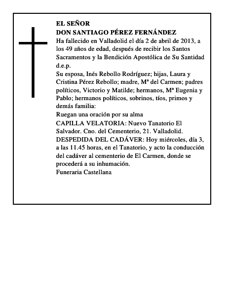 Don Santiago Pérez Fernández