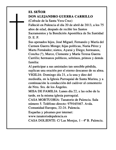 Don Alejandro Guerra Carrillo