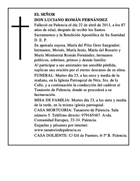 Don Luciano Román Fernández