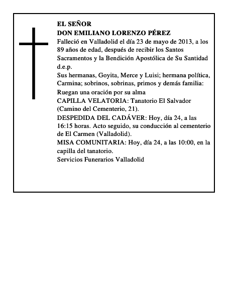 Don Emiliano Lorenzo Pérez