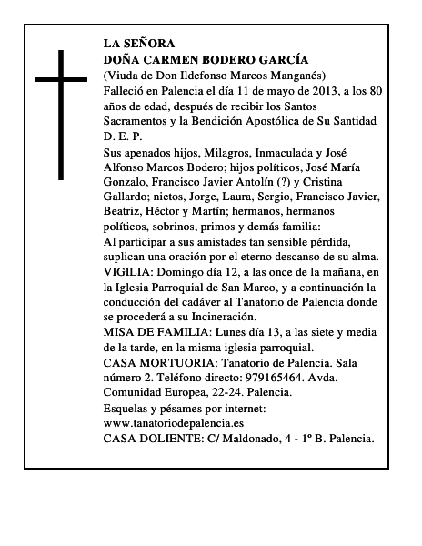 Doña Carmen Bodero García