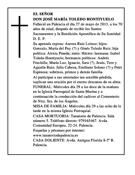 Don José María Toledo Hontiyuelo