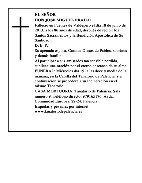 Don José Miguel Fraile
