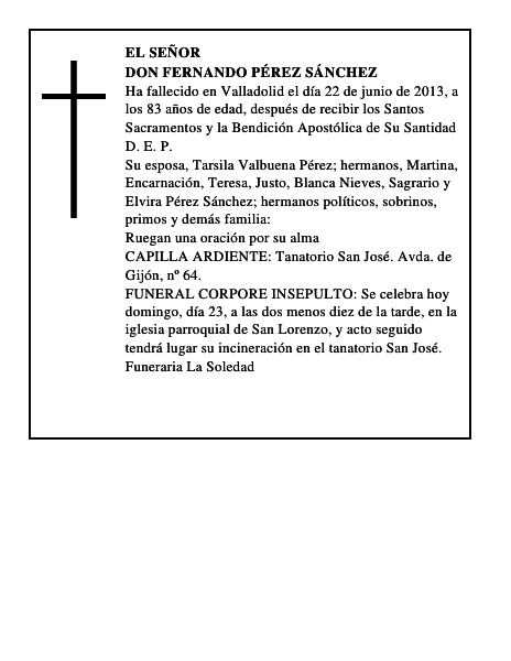 Don Fernando Pérez Sánchez