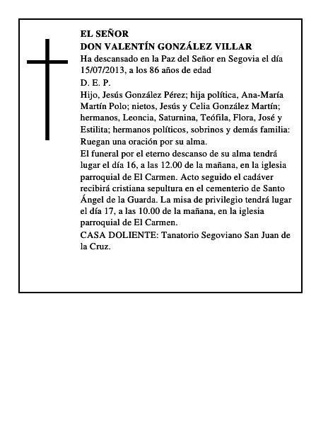 Don Valentín González Villar