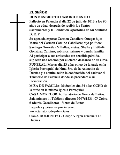 Don Benedicto Camino Benito