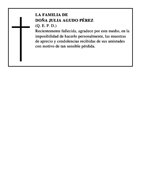 Doña Julia Agudo Pérez