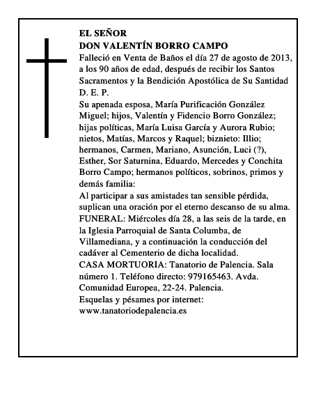 Don Valentín Borro Campo