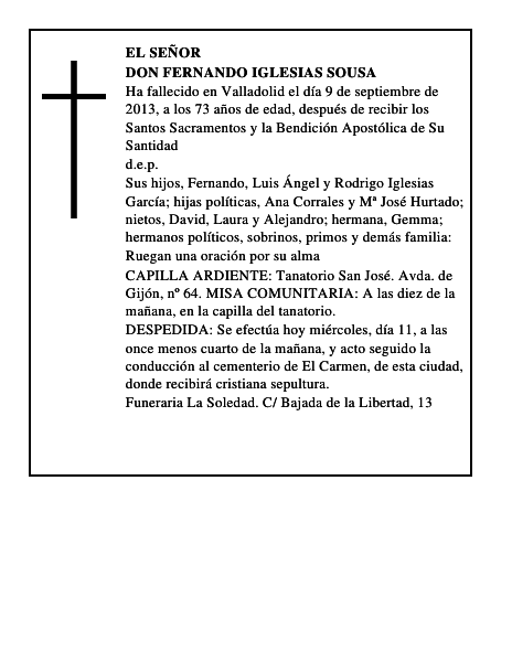 Don Fernando Iglesias Sousa
