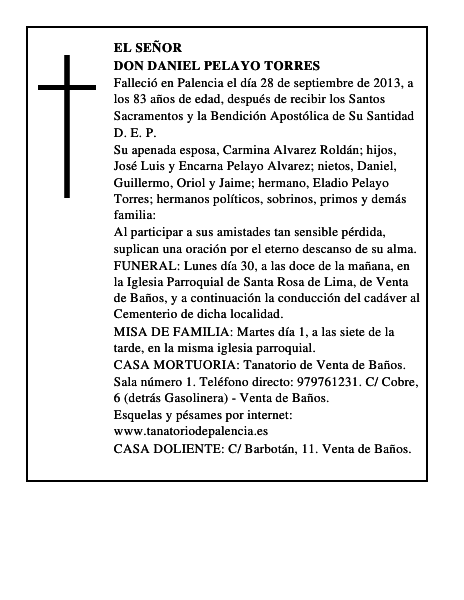 Don Daniel Pelayo Torres