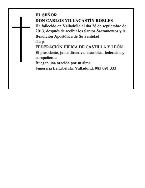 Don Carlos Villacastín Robles