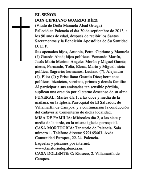 Don Cipriano Guardo Díez