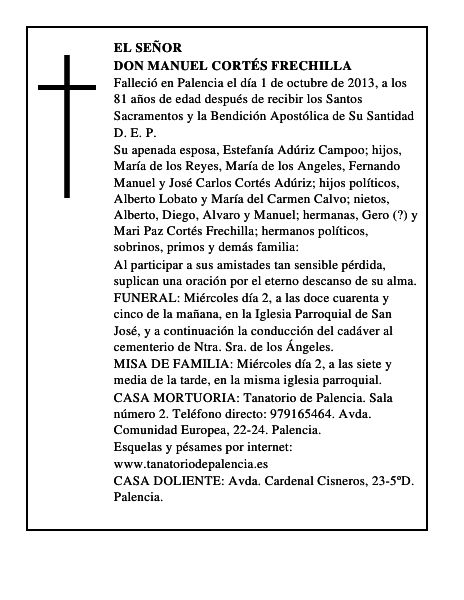Don Manuel Cortés Frechilla