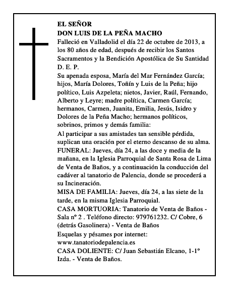 Don Luis de la Peña Macho