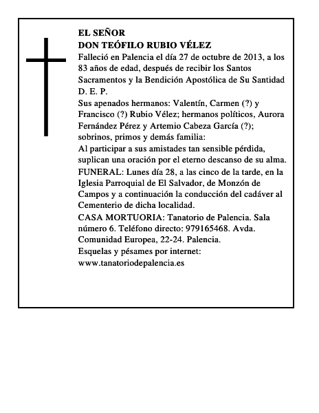 Don Teófilo Rubio Vélez