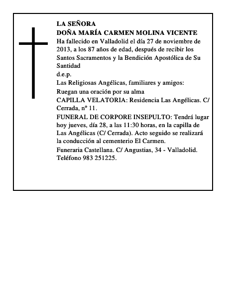 Doña María Carmen Molina Vicente