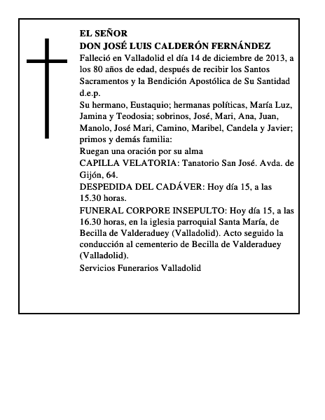 Don José Luis Calderón Fernández