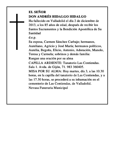 Don Andrés Hidalgo Hidalgo