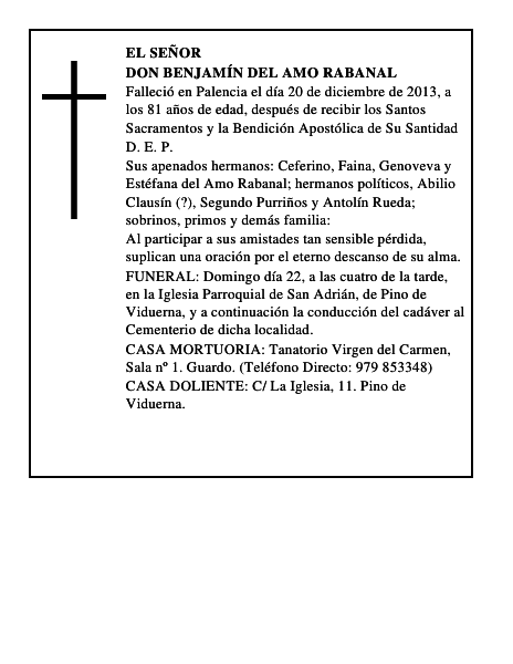 Don Benjamín del Amo Rabanal