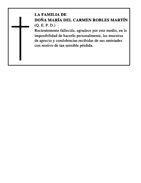 Doña María del Carmen Robles Martín