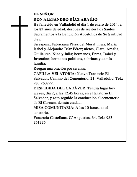 Don Alejandro Díaz Araújo