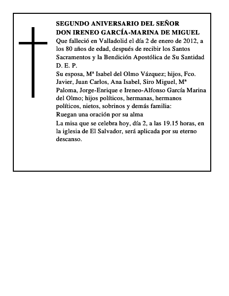 Don Ireneo García-Marina de Miguel