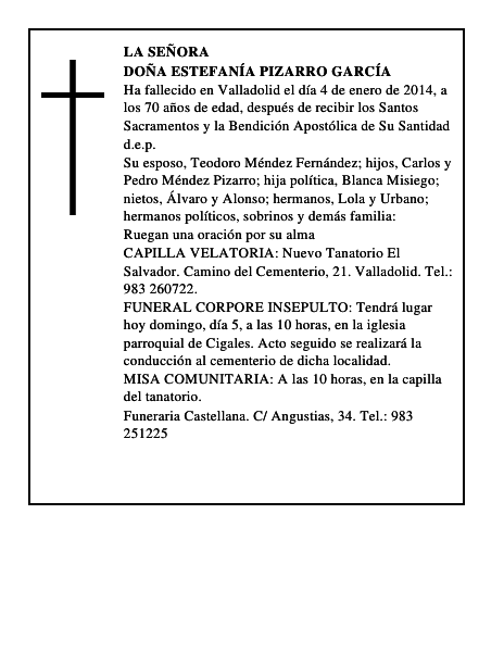 Doña Estefanía Pizarro García