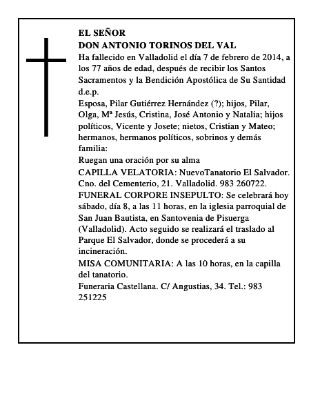 Don Antonio Torinos del Val