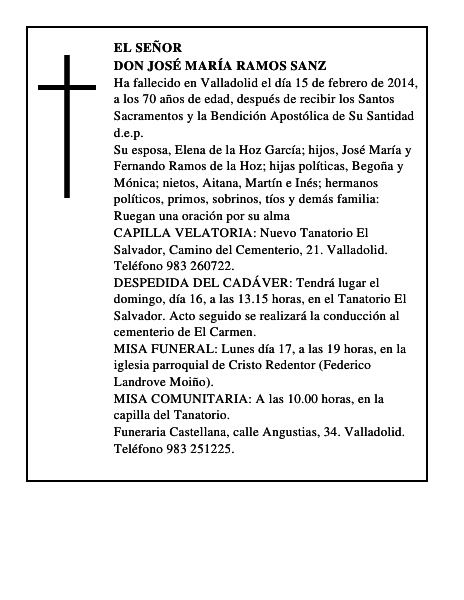 Don José María Ramos Sanz