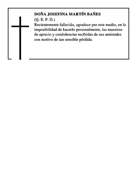 Doña Josefina Martín Bañes
