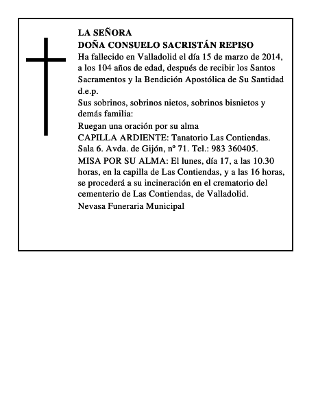 Doña Consuelo Sacristán Repiso