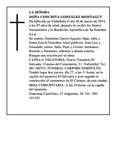 Doña Conchita González Montagut