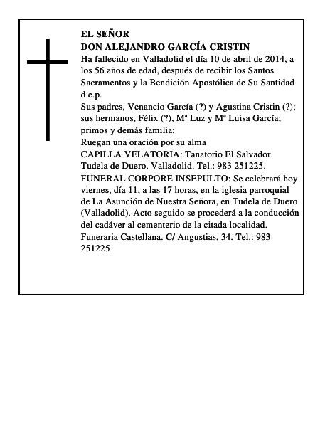 Don Alejandro García Cristin