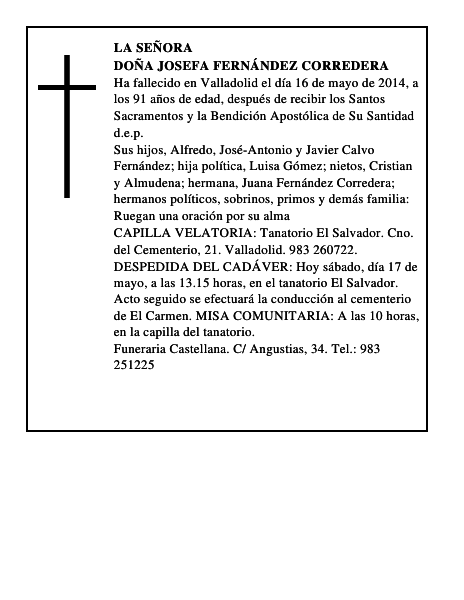 Doña Josefa Fernández Corredera