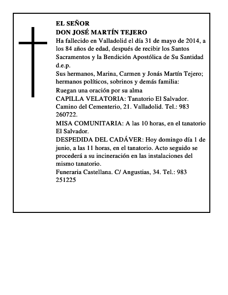 Don José Martín Tejero
