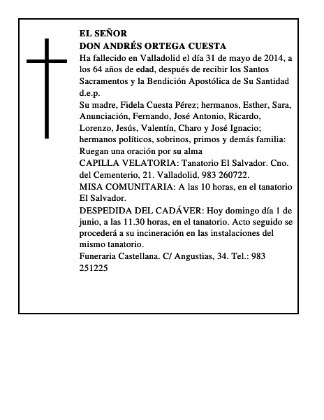 Don Andrés Ortega Cuesta